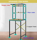 CARLA HOME 3-Tier Over Washing Machine Storage Rack Laundry Shelf Organizer for Bathroom or Toilet (Black)