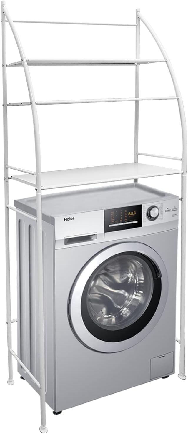 CARLA HOME 3-Tier Over Washing Machine Storage Rack for Laundry Room Space Saving, Towels, Detergent & Bathroom Essentials