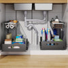 CARLA HOME 2 Pack Under Sink Organiser with Sliding Drawers for Kitchen & Bathroom