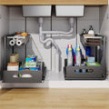 CARLA HOME 2 Pack Under Sink Organiser with Sliding Drawers for Kitchen & Bathroom