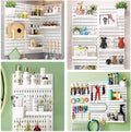 CARLA HOME Pegboard Wall Organizer Kit with 3 Modular Panels & 17 Accessories for Office, Gaming & Craft Storage