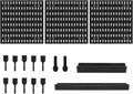 CARLA HOME Pegboard Wall Organizer Kit with 3 Modular Black Panels & 17 Accessories for Gaming, Office & Craft Storage
