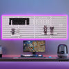 CARLA HOME Pegboard Wall Organizer Kit with 4 Modular Black Pegboards & 19 Accessories for Gaming, Office & Craft Storage (White)