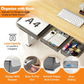 CARLA HOME 3‑Pack Under Desk Storage Drawers Hidden Pull‑Out Organizer for Office & Home