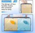 CARLA HOME 4 Pack Underbed Storage Bins with 90L Large Capacity Storage Containers for Comforters, Linen, Pillows, Toys, Towels, Blankets