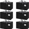 CARLA HOME 6-Pack Large Moving Storage Bags with Zippers & Handles with 95 Liters Capacity for Space Saving, Travel, Camping & Organization (Black)