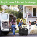 CARLA HOME 6-Pack Large Moving Storage Bags with Zippers & Handles with 95 Liters Capacity for Space Saving, Travel, Camping & Organization (Black)