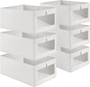 CARLA HOME 6 Pack Closet Storage Bins with Clear Window for Shelves, Clothes, Toys, Wardrobe & Bedroom Organization