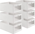 CARLA HOME 6 Pack Closet Storage Bins with Clear Window for Shelves, Clothes, Toys, Wardrobe & Bedroom Organization