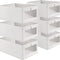 CARLA HOME 6 Pack Closet Storage Bins with Clear Window for Shelves, Clothes, Toys, Wardrobe & Bedroom Organization