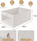 CARLA HOME 6 Pack Closet Storage Bins with Clear Window for Shelves, Clothes, Toys, Wardrobe & Bedroom Organization