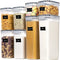 CARLA HOME 8 Piece Airtight Food Storage Containers Set with Lids & Labels for Kitchen Storage