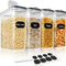 CARLA HOME Airtight Cereal Storage Containers BPA-Free Food Dispensers with Pouring Lids for Pantry & Kitchen (4 Pack 2,5L)