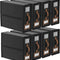 CARLA HOME Bed Sheet Organizer Set of 8 with Handle & Window for Covers, Pillowcases, Blankets, Clothes & Sheets (Black)
