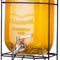 CARLA HOME 5L Glass Drink Dispenser with Metal Stand, Wide Mouth Beverage Jar & Stainless Steel Tap for Lemonade, Iced Tea, Water & Fruit-Infused Drinks