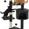 CARLA HOME 140cm Cat Tree for Indoor Cats with Plush Perch, Sisal Scratching Posts & Condo for Kittens & Adult Cats (Dark Grey)