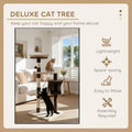 CARLA HOME 140cm Cat Tree for Indoor Cats with Plush Perch, Sisal Scratching Posts & Condo for Kittens & Adult Cats (Beige)