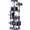 CARLA HOME 180cm Cat Tree Tower for Indoor Cats with Plush Perches, Dual Condos, Natural Sisal Scratching Posts & Ramps for Kittens & Adult Cats (Grey)