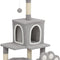 CARLA HOME Large Cat Tree Tower for Indoor Cats with Plush Perch, Cat Condo, Natural Sisal Scratching Posts, Hanging Ball & Paw Scratcher