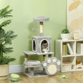 CARLA HOME Large Cat Tree Tower for Indoor Cats with Plush Perch, Cat Condo, Natural Sisal Scratching Posts, Hanging Ball & Paw Scratcher