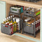 CARLA HOME 2- Pack Under Sink Organizer with Sliding Drawers & Height Adjustable for Kitchen Bathroom Cabinet Organization