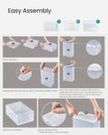 CARLA HOME 6-Pack Clear Stackable Shoe Storage Boxes - White - Shoe Box Storage
