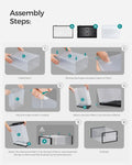 CARLA HOME 12-Pack Clear Shoe Storage Boxes - Stackable - Black - Shoe Box Storage