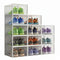 CARLA HOME 12-Pack Clear Shoe Storage Boxes - Stackable - White - Shoe Box Storage