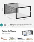 CARLA HOME 12-Pack Clear Stackable Shoe Storage Boxes - Black - Shoe Box Storage