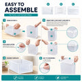 CARLA HOME 12-Pack Clear Stackable Shoe Storage Boxes - White - Shoe Box Storage