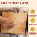 CARLA HOME Bamboo Cutting Board Set with Stand, 4 Pieces for Kitchen