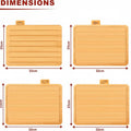 CARLA HOME Bamboo Cutting Board Set with Stand, 4 Pieces for Kitchen