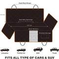 CARLA HOME Waterproof Dog Car Seat Cover Hammock - Black - Nylon - Dog Set Cover