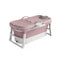 CARLA HOME Foldable Bathtub Adult - Collapsible Soaking Tub - Pink - Folding Bathub