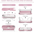CARLA HOME Foldable Bathtub Adult - Collapsible Soaking Tub - Pink - Folding Bathub