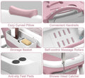 CARLA HOME Foldable Bathtub Adult - Collapsible Soaking Tub - Pink - Folding Bathub