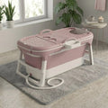 CARLA HOME Foldable Bathtub Adult - Collapsible Soaking Tub - Pink - Folding Bathub