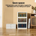 CARLA HOME 3 Tier Stackable Storage Cabinet with Wheels White - Storage Box - Plastic
