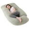CARLA HOME U Shape Pregnancy Pillow Full Body Support - Green - Polyester - Full Body Pillow