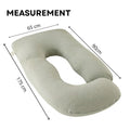 CARLA HOME U Shape Pregnancy Pillow Full Body Support - Green - Polyester - Full Body Pillow