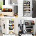 CARLA HOME 5 Pack Magnetic Spice Rack for Fridge Kitchen with Hook Bar