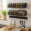 CARLA HOME 3 Pack Magnetic Spice Rack for Fridge Kitchen with Hook Bar