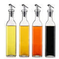 CARLA HOME 4 Pack Glass Oil Dispenser Bottle 500ml Transparent Kitchen