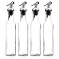 CARLA HOME 4 Pack Glass Oil Dispenser Bottle 500ml Transparent Kitchen