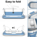 CARLA HOME Foldable Baby Bath Tub with Collapsible Toddler - Blue