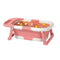 CARLA HOME Foldable Baby Bath Tub with Collapsible Toddler - Pink