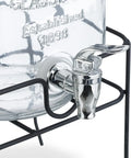 CARLA HOME 2 Pack Glass Drink Dispensers with Juice Pot Stand - 4L