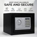 CARLA HOME Electronic Safe Box - Money Safe with Deposit Slot - Black - Cash Locker