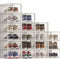 CARLA HOME 18-Pack Shoe Storage Boxes - Clear Stackable - White - Shoe Box Storage