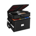 CARLA HOME Fireproof Document Box with Lock - Fabric - Office - Fireproof Document Safe